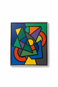 Abstraktes Gemälde mit geometrischen Formen