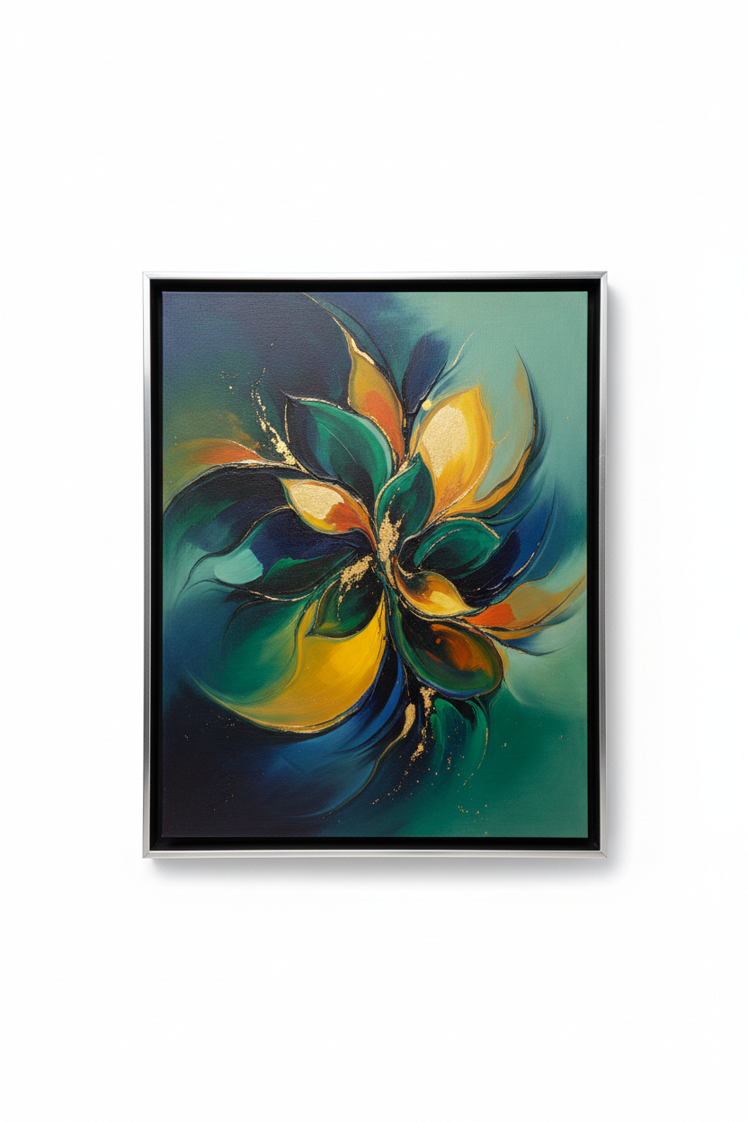 Abstraktes Gemälde mit organischen Formen