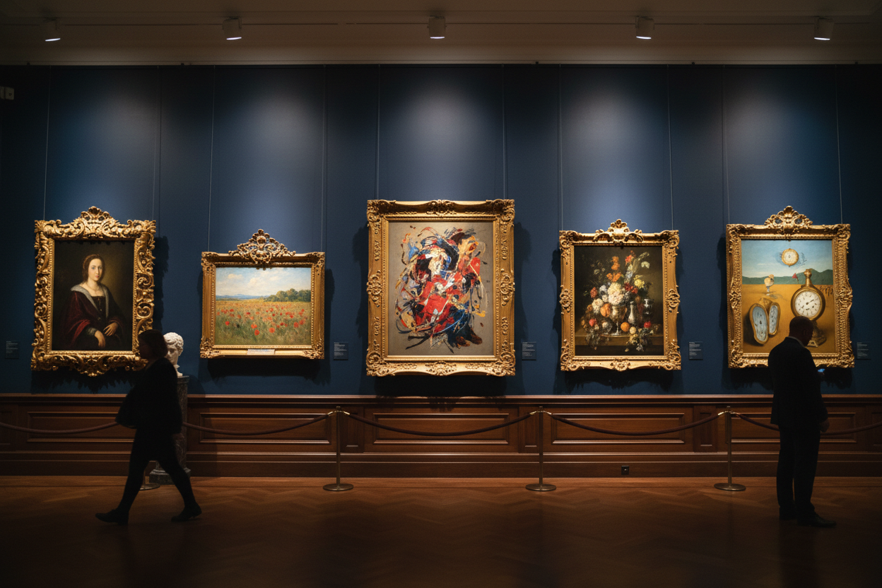 Exklusive Gemälde in Museum